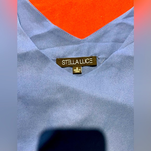 Stella Luce Blue Solid cami top work top, blouse - Picture 2 of 2